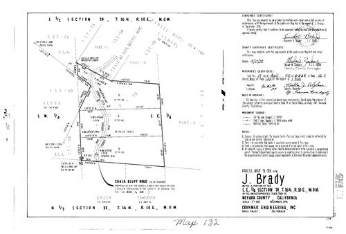 Click to see Parcel Map Book 12, pg. 132 (1978) of Nevada County Recorders Parcel Maps Book 12