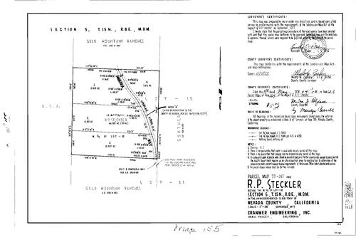 Click to see Parcel Map Book 12, pg. 155 (1978) of Nevada County Recorders Parcel Maps Book 12