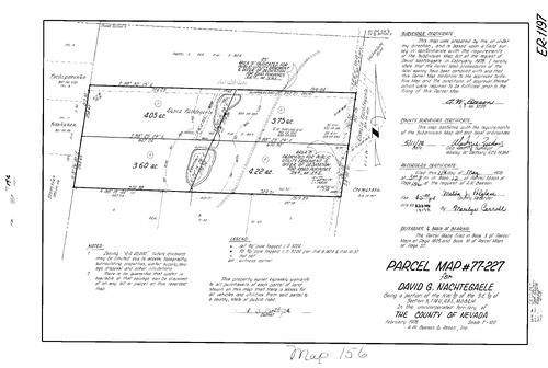 Click to see Parcel Map Book 12, pg. 156 (1978) of Nevada County Recorders Parcel Maps Book 12