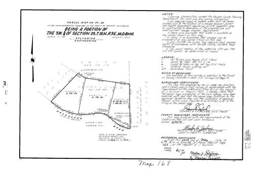 Click to see Parcel Map Book 12, pg. 168 (1978) of Nevada County Recorders Parcel Maps Book 12