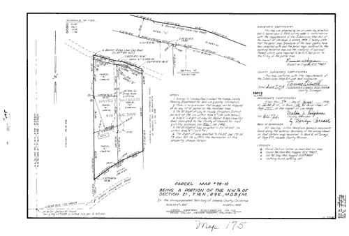Click to see Parcel Map Book 12, pg. 175 (1978) of Nevada County Recorders Parcel Maps Book 12