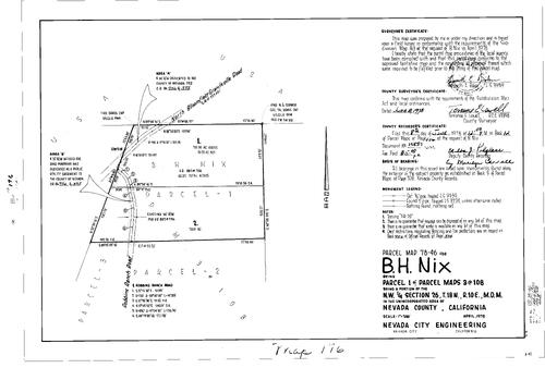 Click to see Parcel Map Book 12, pg. 176 (1978) of Nevada County Recorders Parcel Maps Book 12