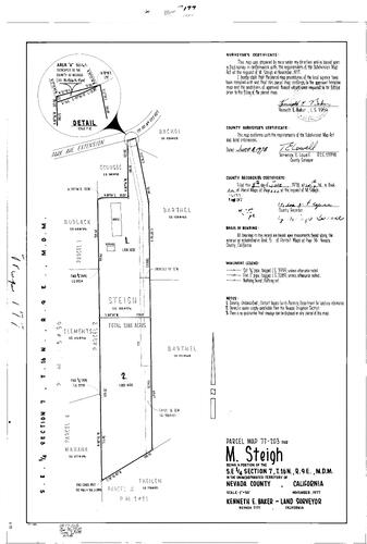 Click to see Parcel Map Book 12, pg. 177 (1978) of Nevada County Recorders Parcel Maps Book 12