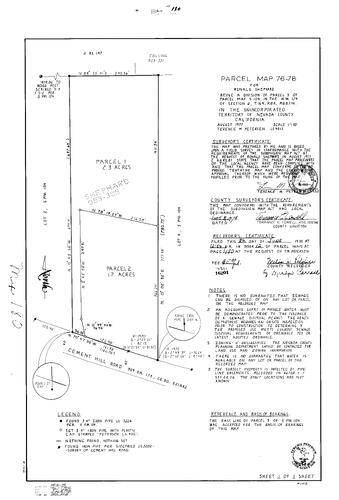 Click to see Parcel Map Book 12, pg. 180 (1978) of Nevada County Recorders Parcel Maps Book 12