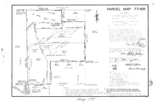 Click to see Parcel Map Book 12, pg. 197 (1978) of Nevada County Recorders Parcel Maps Book 12