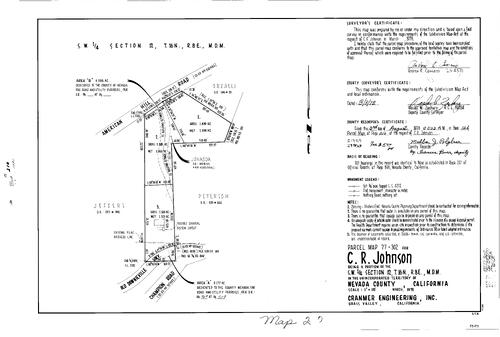 Click to see Parcel Map Book 12, pg. 210 (1978) of Nevada County Recorders Parcel Maps Book 12