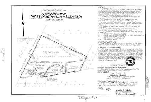 Click to see Parcel Map Book 12, pg. 211 (1978) of Nevada County Recorders Parcel Maps Book 12
