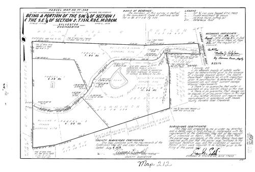 Click to see Parcel Map Book 12, pg. 212 (1978) of Nevada County Recorders Parcel Maps Book 12