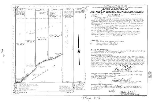 Click to see Parcel Map Book 12, pg. 213 (1978) of Nevada County Recorders Parcel Maps Book 12