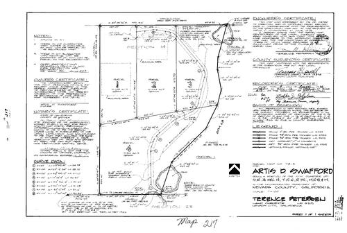 Click to see Parcel Map Book 12, pg. 217 (1978) of Nevada County Recorders Parcel Maps Book 12