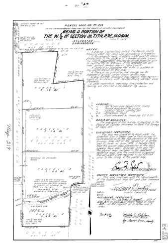 Click to see Parcel Map Book 12, pg. 219 (1978) of Nevada County Recorders Parcel Maps Book 12