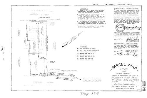 Click to see Parcel Map Book 12, pg. 224 (1978) of Nevada County Recorders Parcel Maps Book 12