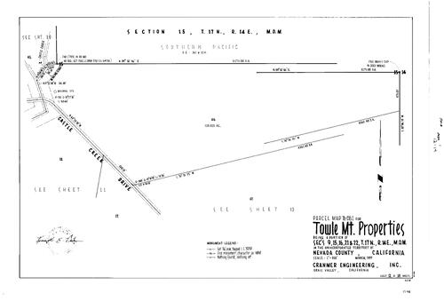 Click to see Parcel Map Book 13, pg. 1 (1978) of Nevada County Recorders Parcel Maps Book 13