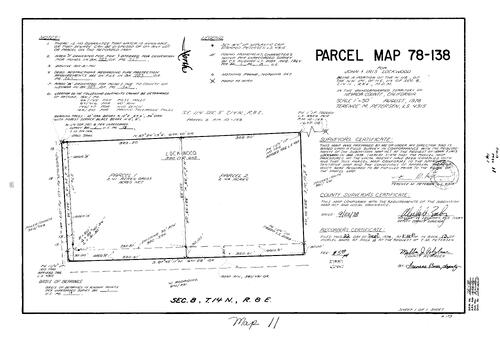 Click to see Parcel Map Book 13, pg. 11 (1978) of Nevada County Recorders Parcel Maps Book 13