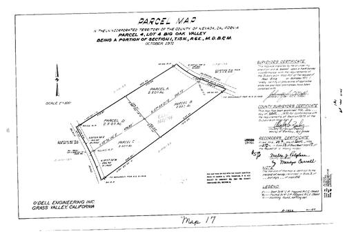 Click to see Parcel Map Book 13, pg. 17 (1978) of Nevada County Recorders Parcel Maps Book 13