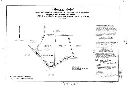 Click to see Parcel Map Book 13, pg. 24 (1978) of Nevada County Recorders Parcel Maps Book 13
