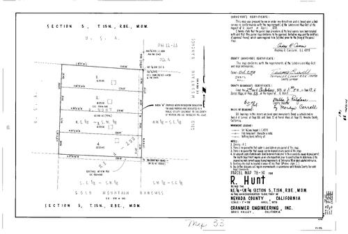 Click to see Parcel Map Book 13, pg. 33 (1978) of Nevada County Recorders Parcel Maps Book 13