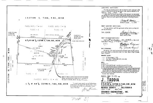 Click to see Parcel Map Book 13, pg. 37 (1978) of Nevada County Recorders Parcel Maps Book 13