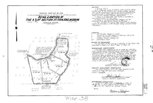 Click to see Parcel Map Book 13, pg. 38 (1978) of Nevada County Recorders Parcel Maps Book 13