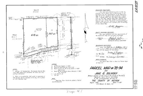 Click to see Parcel Map Book 13, pg. 41 (1978) of Nevada County Recorders Parcel Maps Book 13