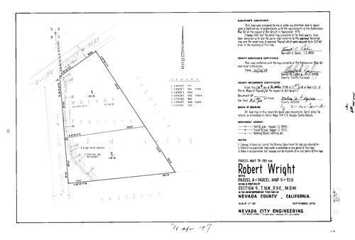 Click to see Parcel Map Book 13, pg. 47 (1978) of Nevada County Recorders Parcel Maps Book 13