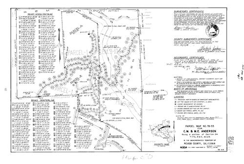 Click to see Parcel Map Book 13, pg. 50 (1978) of Nevada County Recorders Parcel Maps Book 13