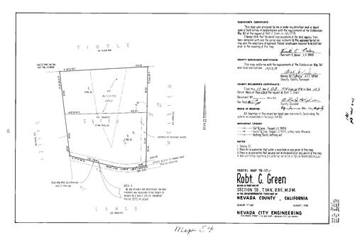 Click to see Parcel Map Book 13, pg. 54 (1978) of Nevada County Recorders Parcel Maps Book 13