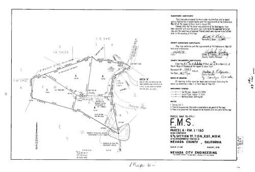 Click to see Parcel Map Book 13, pg. 63 (1978) of Nevada County Recorders Parcel Maps Book 13