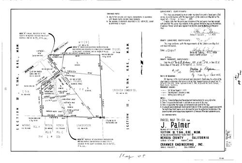 Click to see Parcel Map Book 13, pg. 64 (1978) of Nevada County Recorders Parcel Maps Book 13