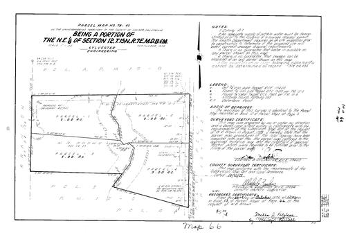 Click to see Parcel Map Book 13, pg. 66 (1978) of Nevada County Recorders Parcel Maps Book 13