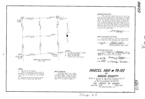 Click to see Parcel Map Book 13, pg. 68 (1978) of Nevada County Recorders Parcel Maps Book 13