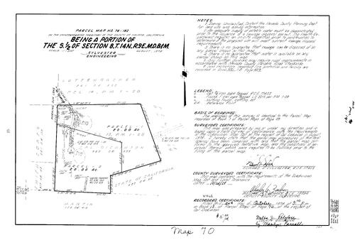 Click to see Parcel Map Book 13, pg. 70 (1978) of Nevada County Recorders Parcel Maps Book 13