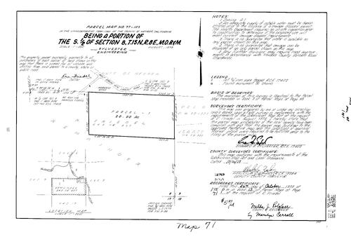 Click to see Parcel Map Book 13, pg. 71 (1978) of Nevada County Recorders Parcel Maps Book 13