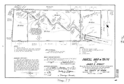 Click to see Parcel Map Book 13, pg. 79 (1978) of Nevada County Recorders Parcel Maps Book 13