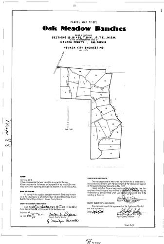 Click to see Parcel Map Book 13, pg. 88 (1978) of Nevada County Recorders Parcel Maps Book 13