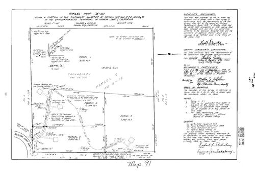 Click to see Parcel Map Book 13, pg. 91 (1978) of Nevada County Recorders Parcel Maps Book 13