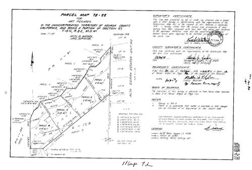 Click to see Parcel Map Book 13, pg. 92 (1978) of Nevada County Recorders Parcel Maps Book 13