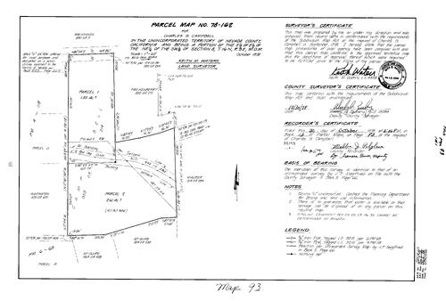 Click to see Parcel Map Book 13, pg. 93 (1978) of Nevada County Recorders Parcel Maps Book 13