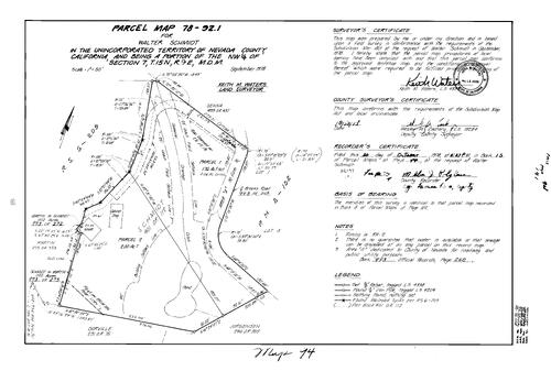 Click to see Parcel Map Book 13, pg. 94 (1978) of Nevada County Recorders Parcel Maps Book 13