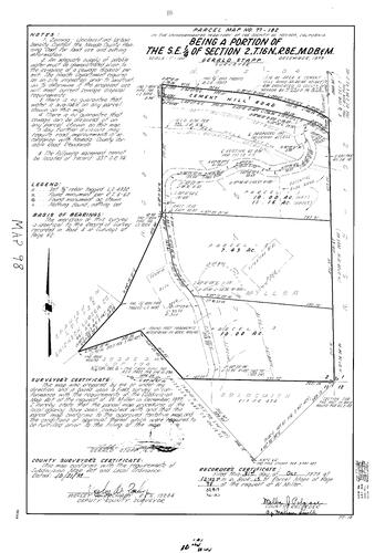 Click to see Parcel Map Book 13, pg. 98 (1978) of Nevada County Recorders Parcel Maps Book 13