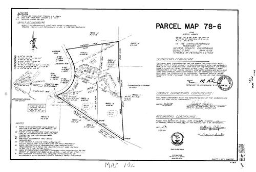 Click to see Parcel Map Book 13, pg. 102 (1978) of Nevada County Recorders Parcel Maps Book 13
