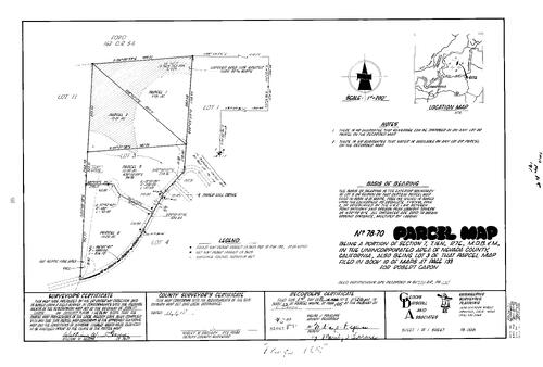 Click to see Parcel Map Book 13, pg. 105 (1978) of Nevada County Recorders Parcel Maps Book 13
