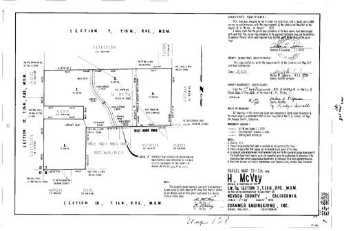 Click to see Parcel Map Book 13, pg. 108 (1978) of Nevada County Recorders Parcel Maps Book 13