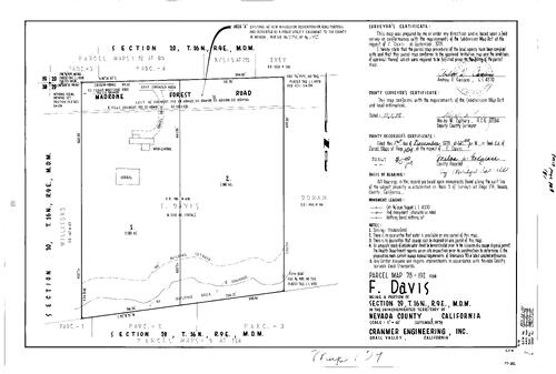 Click to see Parcel Map Book 13, pg. 109 (1978) of Nevada County Recorders Parcel Maps Book 13