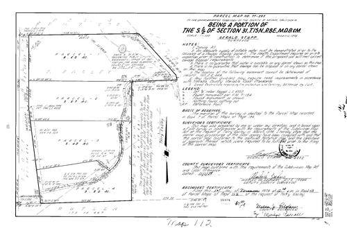 Click to see Parcel Map Book 13, pg. 112 (1978) of Nevada County Recorders Parcel Maps Book 13