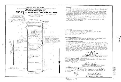 Click to see Parcel Map Book 13, pg. 115 (1978) of Nevada County Recorders Parcel Maps Book 13