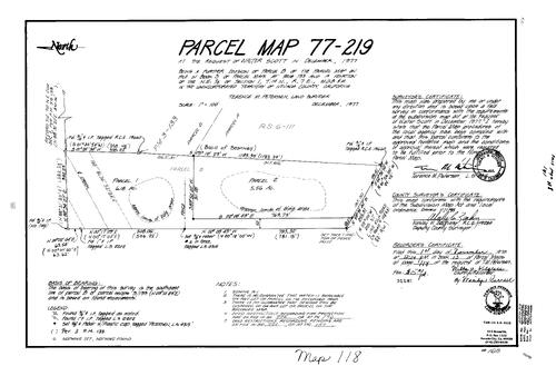 Click to see Parcel Map Book 13, pg. 118 (1978) of Nevada County Recorders Parcel Maps Book 13