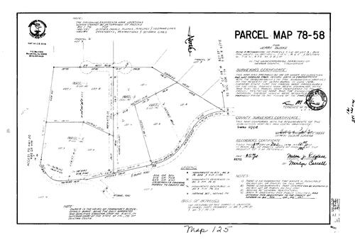 Click to see Parcel Map Book 13, pg. 125 (1978) of Nevada County Recorders Parcel Maps Book 13