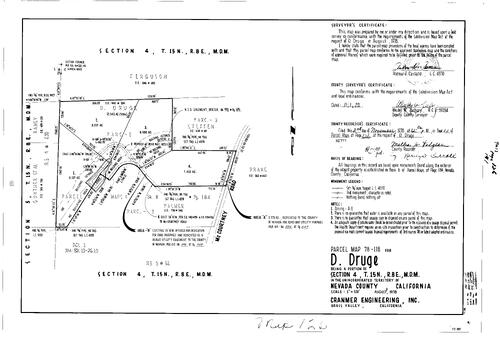 Click to see Parcel Map Book 13, pg. 126 (1978) of Nevada County Recorders Parcel Maps Book 13