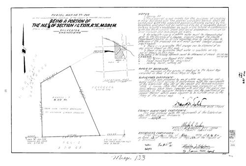 Click to see Parcel Map Book 13, pg. 133 (1978) of Nevada County Recorders Parcel Maps Book 13